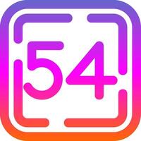 Fifty Four Line Gradient Icon vector