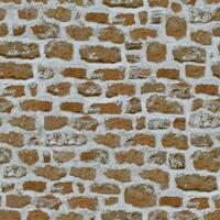 Old wall stone texture and background with rustic tiles design photo