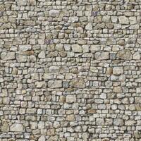 Old wall stone texture and background with rustic tiles design photo