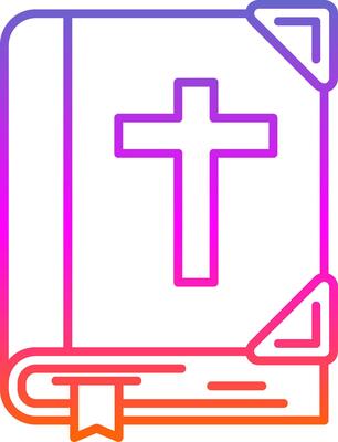 Bible Line Gradient Icon