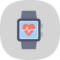 Smart Watch Flat Curve Icon vector
