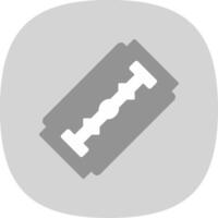 Shaving Blade Flat Curve Icon vector