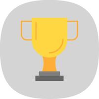 Trophy Flat Curve Icon vector