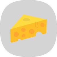 queso plano curva icono vector