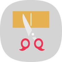 Scissors Flat Curve Icon vector