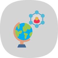 social Ciencias plano curva icono vector