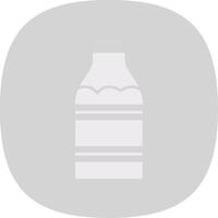 Milk Bottle Flat Curve Icon vector