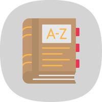 Dictionary Flat Curve Icon vector