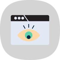 Visualization Flat Curve Icon vector