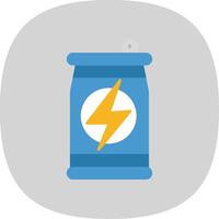 Energy Drink Flat Curve Icon vector