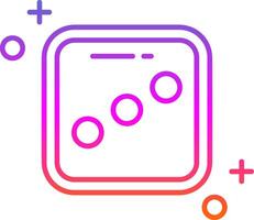 Dice three Line Gradient Icon vector