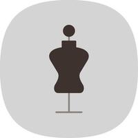 Mannequin Flat Curve Icon vector