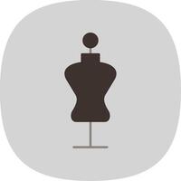 Mannequin Flat Curve Icon vector