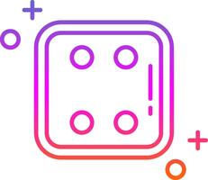 Dice four Line Gradient Icon vector