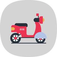 Scootie Flat Curve Icon vector