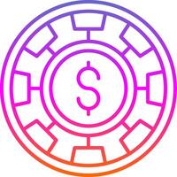 Chip Line Gradient Icon vector