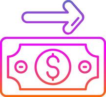 Payment Line Gradient Icon vector