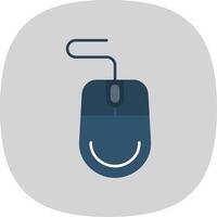 Mouse Flat Curve Icon vector