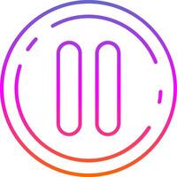 Pause Line Gradient Icon vector