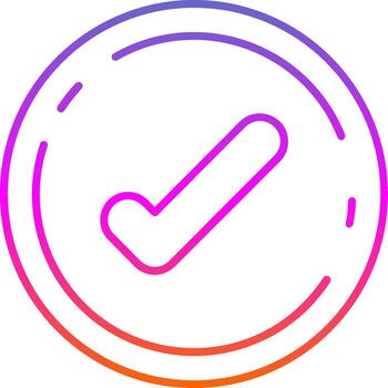 Accept Line Gradient Icon vector
