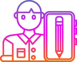 Blogger Line Gradient Icon vector