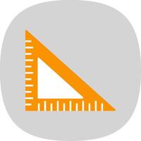 Square Ruler Flat Curve Icon vector