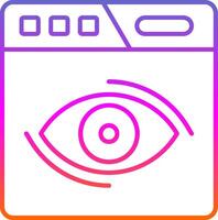 Views Line Gradient Icon vector