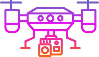 Camera drone Line Gradient Icon vector