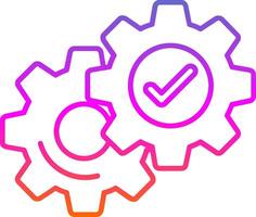 Setting Line Gradient Icon vector