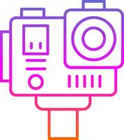 Action camera Line Gradient Icon vector