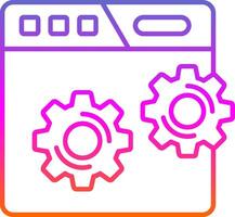 Web setting Line Gradient Icon vector