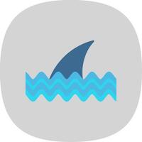 Fins Flat Curve Icon vector