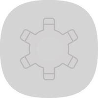 Setting Flat Curve Icon vector
