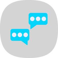 Chat Flat Curve Icon vector