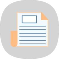 Document Flat Curve Icon vector