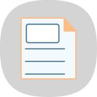 File Flat Curve Icon vector