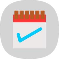 Tick Flat Curve Icon vector