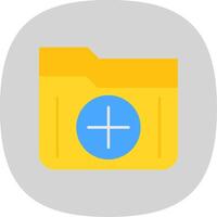 Add Flat Curve Icon vector