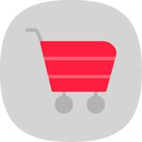 Cart Flat Curve Icon vector