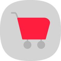 Cart Flat Curve Icon vector