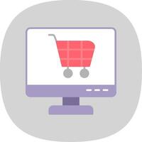 Ecommerce Flat Curve Icon vector