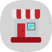 Store Flat Curve Icon vector