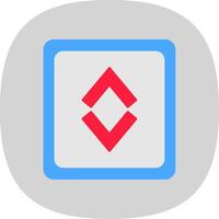 Up Down Flat Curve Icon vector