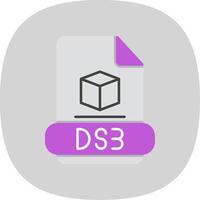 3ds Flat Curve Icon vector