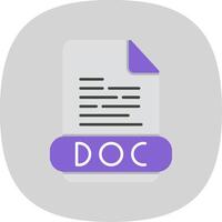 Doc Flat Curve Icon vector