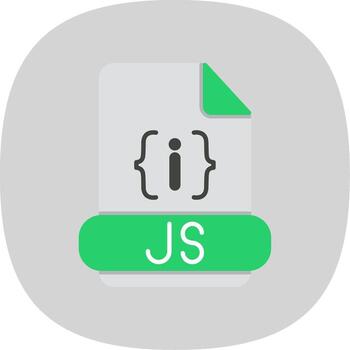 Js Format Flat Curve Icon vector