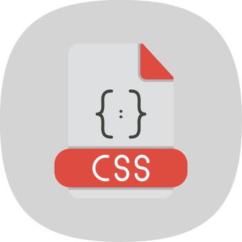 css plano curva icono vector