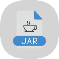 Jar Flat Curve Icon vector