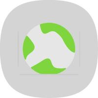 Global Flat Curve Icon vector