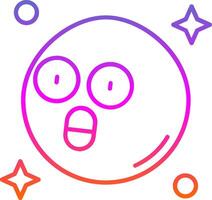 Surprised Line Gradient Icon vector